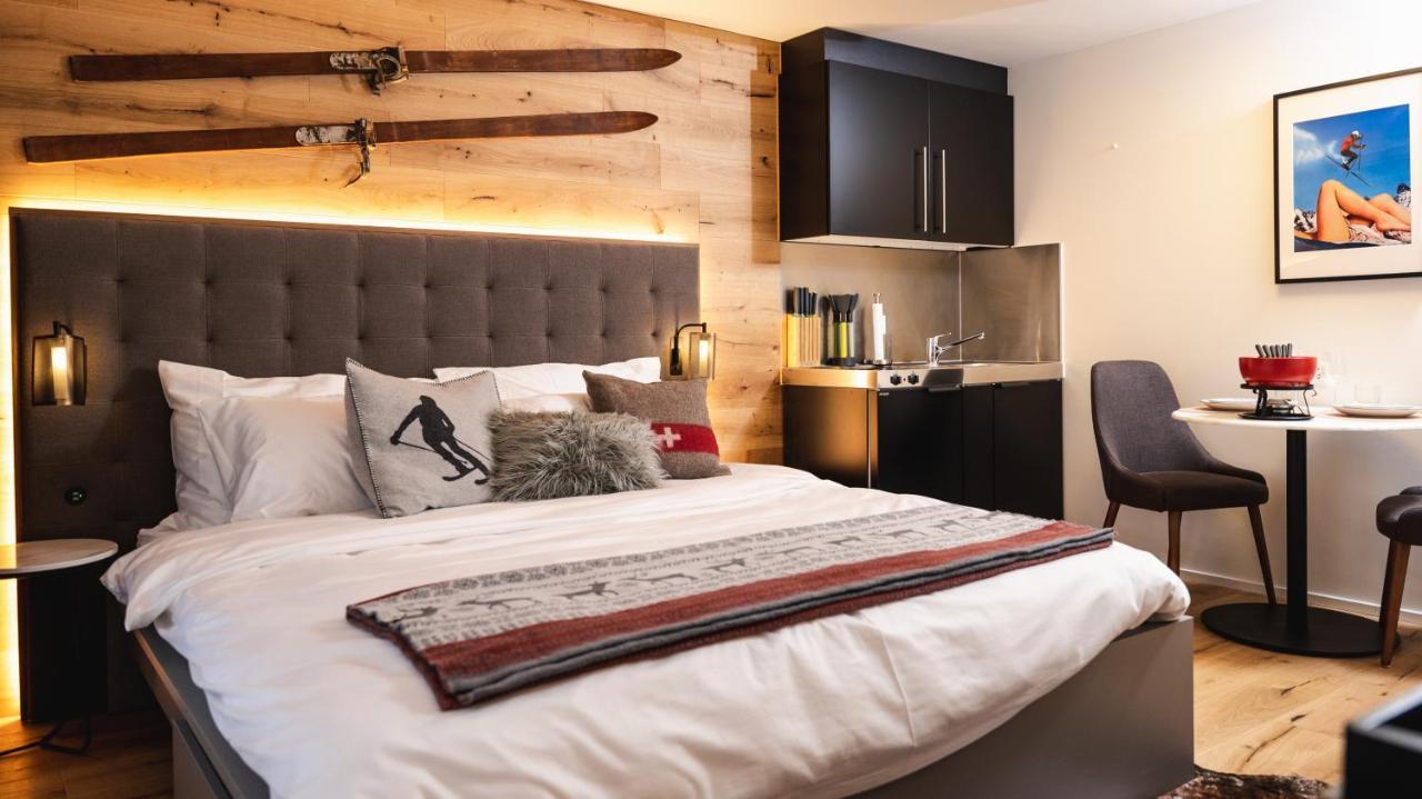 Wunderstay Alpine 403 Centric Studio Balcony/View Davos Esterno foto